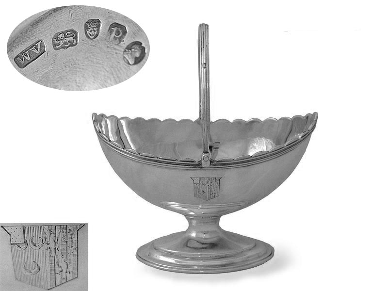 George III Silver Sugar Basket 1790